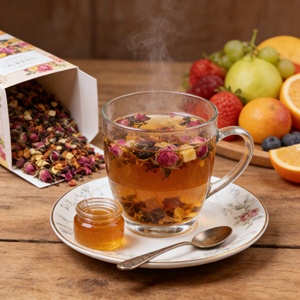 Tè Premium Francese Rose Romance con Mela e Ibisco, Miscela <span class=keywords><strong>per</strong></span> Bevande Calde e Fredde, OEM, in Bustine/Confezione - Product Image 4