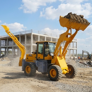 Nueva Retroexcavadora Cargadora de Ruedas <span class=keywords><strong>4x4</strong></span> Barata con Motor Diésel, Mini Retroexcavadora Pequeña China en Venta - Product Image 2