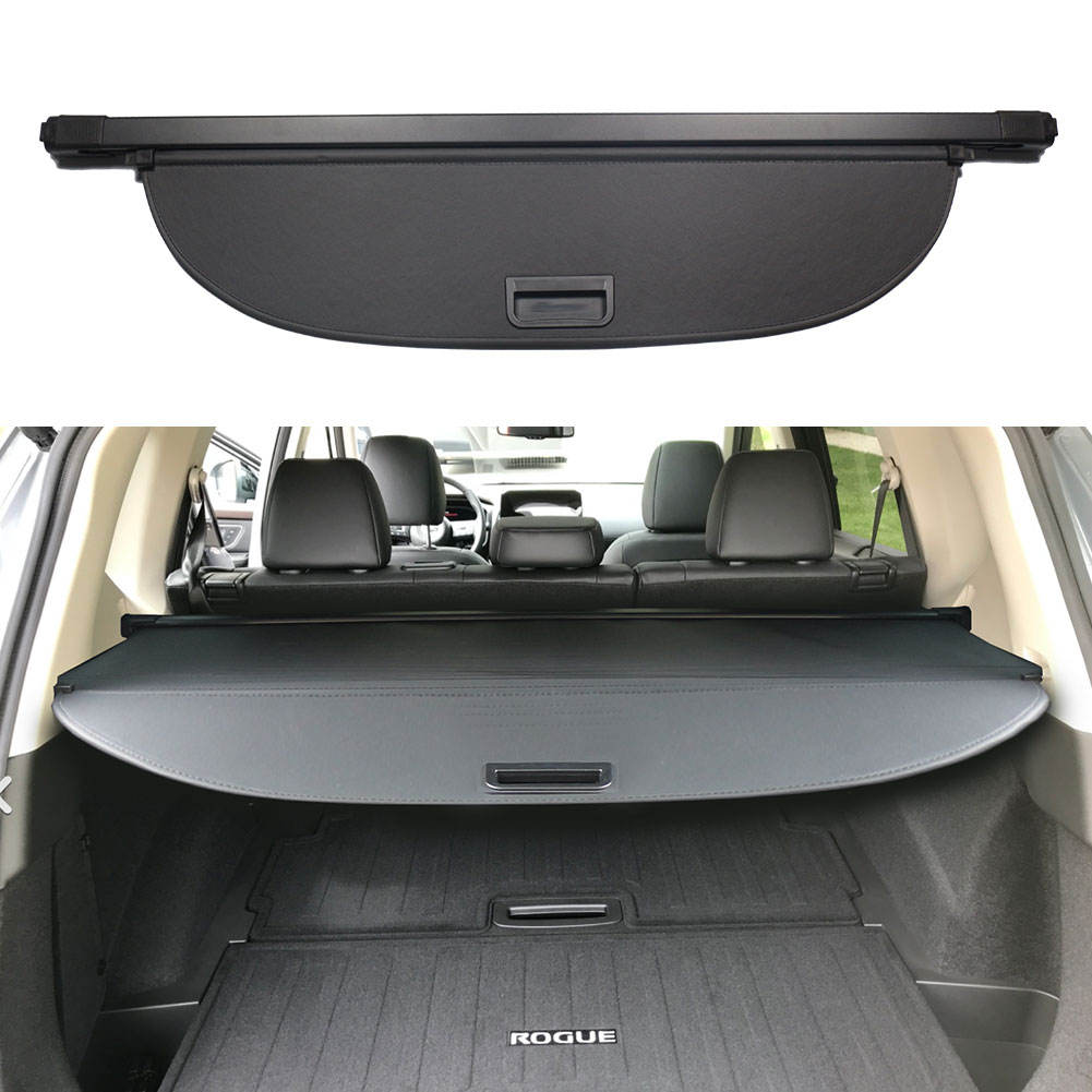 Cargo Cover For 2021 2022 2023 2024 Nissan Rogue Accessories, Leather Retractable Trunk Cover