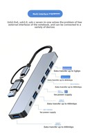 7 in 1 Dual Head USB C Hub 4K PD USB3.0 SD TF Multiport Docking Station Tersedia Tanpa MOQ