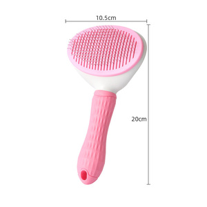 Best Seller <span class=keywords><strong>Pet</strong></span> toelettatura forniture spazzola per rimozione dei capelli pettine antiscivolo manico autopulente spazzola per cane gatto - Product Image 6