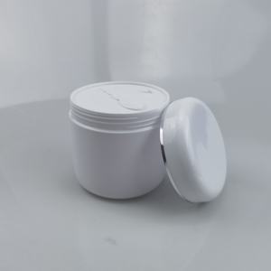 Pot en plastique PP pour crème de soin de la peau avec cuillère, bord argenté, 100g, 150g, 200g, 250g, 300g, 350g, 400g, 450g, 500g - Product Image 6