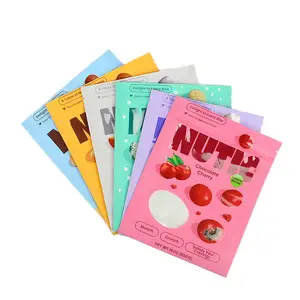 Tùy Chỉnh Túi Logo In Ấn Snack Gummy Nhựa Mylar Pouch Gummies Edibles Túi Nhiệt Niêm Phong Kẹo Gói