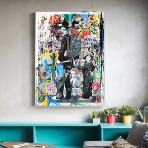 Suivez vos rêves rue mur <span class=keywords><strong>Graffiti</strong></span> Art toile peintures abstrait Pop Art impressions sur toile chambre d'enfants - Product Image 2