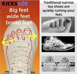 Chaussures en gros à semelle élargie, respirantes en maille, tendance mode, grandes tailles, chaussures pieds nus pour hommes, taille EU 46 Pro - Product Image 4