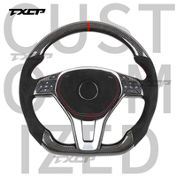 Volant sport en fibre de carbone LED TXCP pour Mercedes Classe C W204/W212/W218/W207 SLK CLK A35/A45 S63 C43 E53 E63