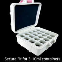 Boîte de rangement en PETG pour flacons de 3ml, 5ml, 10ml, 20 compartiments, en plastique, pour peptides, vente en gros, OEM, pour laboratoire, réfrigération et emballage de marque