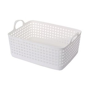 <b>Rectangular</b> Plastic <b>Storage</b> <b>Basket</b> With Handles For Bathroom And Clothing Organization Pink Purple White Blue - Product Image 5