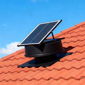 Ventilateur <span class=keywords><strong>d</strong></span>'extraction <span class=keywords><strong>d</strong></span>'<span class=keywords><strong>air</strong></span> <span class=keywords><strong>chaud</strong></span> axial 12 pouces, hybride solaire monocristallin 40W, sans balais DC+AC, pour toit, fabriqué en Chine - Product Image 1