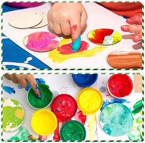 4IN étiquette vierge en <span class=keywords><strong>bois</strong></span> pour bricolage artisanat pour <span class=keywords><strong>peindre</strong></span> et décorer ornements disques fournitures pour bricolage décoration de Noël - Product Image 4