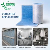 Nouveau rouleau de média filtrant en fibre de verre pour sol de cabine de peinture, efficacité G2/G3/G4 93%, taille personnalisée EN779