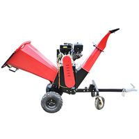 Broyeur de branches à essence portable et remorquable de 15 CV, facile à utiliser, avec engrenage