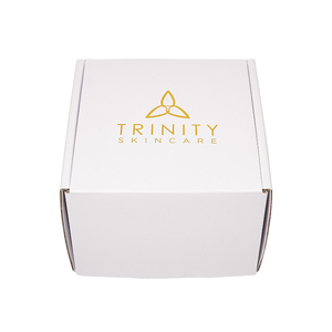 Caja <span class=keywords><strong>de</strong></span> Embalaje Personalizada <span class=keywords><strong>de</strong></span> Alta Gama <span class=keywords><strong>para</strong></span> Productos <span class=keywords><strong>de</strong></span> Cuidado <span class=keywords><strong>de</strong></span> la Piel, Color Blanco, con Logotipo en Dorado - Product Image 4