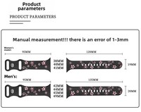 Desain mewah untuk tali jam Apple 45mm DIY untuk tali silikon IWatch dengan ukiran Laser bunga