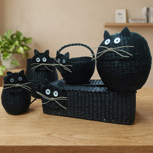 Panier en jonc de mer écologique VINACRAFT pour animaux, idéal pour la nourriture - Product Image 2