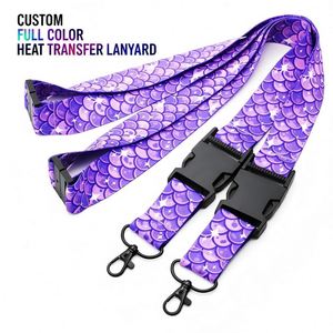 Custom Durable <b>Polyester</b> Heat Transfer <b>Lanyards</b> with Quick Release Clasp Personalized School Activities Summer Camps <b>Lanyards</b> - Product Image 1