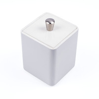 Boîte en bois laqué personnalisée KSA Jeddah Season, boîte carrée blanche brillante avec poignée en métal pour cadeau du Ramadan et rangement à domicile