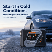 Démarreur de voiture et camion 12V, compresseur d'air 150 PSI, batterie 4S 10800 mAh, préchauffeur de pneus, entrée/sortie USB Type-C, lumière LED