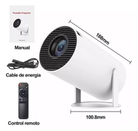 Projecteur intelligent HY300 PRO Android 11 petit tube droit avec lampes LED WiFi6 HD 4K caractéristiques 3D projecteur 713 en option