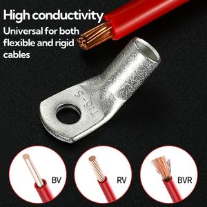 CNXI Qualité En Gros Électrique Étamé Cuivre Sertissage Connexion T45 Angle Type 16/6 25/8 Anneau Bornes Fil Câble Automobile - Product Image 4