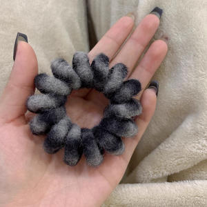 Attaches de cheveux en <span class=keywords><strong>spirale</strong></span> à imprimé léopard pour femmes, mode, attaches de cheveux en cordon téléphonique, sans plis, élastiques pour cheveux, pour queue de cheval - Product Image 6