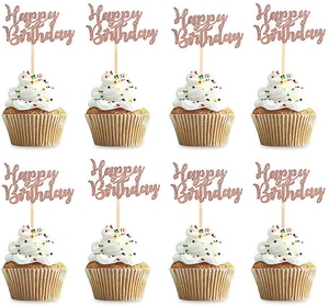 อุปกรณ์ตกแต่งหน้าเค้กวันเกิด,ท็อปเปอร์เค้กกลิตเตอร์ตกแต่งหน้า<span class=keywords><strong>เค้ก</strong></span> - Product Image 2