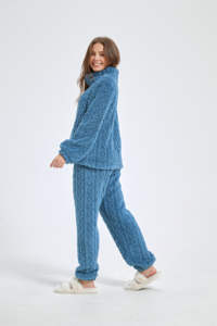 <span class=keywords><strong>Pigiama</strong></span> Invernale Caldo <span class=keywords><strong>in</strong></span> Flanella Peluche Morbido Taglia Grande per Donne e Ragazze Abbigliamento da Casa - Product Image 5