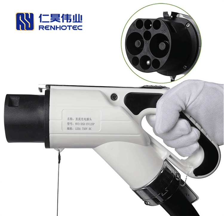 Быстрое зарядное устройство для электромобилей GB/T DC Plug 80A 125A 200A 250A, разъем с индивидуальной длиной кабеля