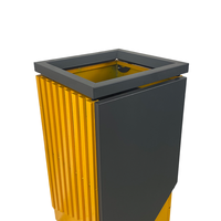 Grande poubelle à roulettes en plastique imperméable marron de taille personnalisée poubelle de recyclage pour l'extérieur avec couvercle poubelle à poussière