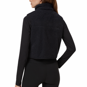Chaleco Deportivo de Invierno para Mujer, Cuello Alto, Forro Polar, Cierre de Cremallera, Sin Mangas, para Correr al Aire Libre - Product Image 3