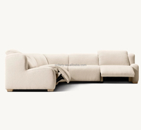 Meubles de salon de style américain de luxe canapé inclinable électrique canapé en bois en forme de L sectionnel cadre en bois massif fauteuil inclinable
