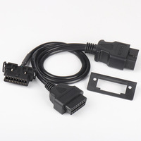 0,5 M OBD2 Obdii 16 Pin 16 Core Cable de conversión de uno a dos con deflector