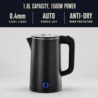 Bouilloire Électrique Populaire 1,8L 1500W en Acier Inoxydable Anti-Brûlure à Sec – Vente Directe Usine