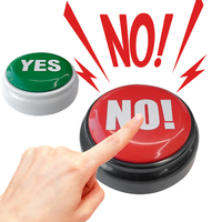 Bouton Sonore Personnalisable 2-en-1 Oui/Non Enregistrable pour Jeux et Réponses en Soirée