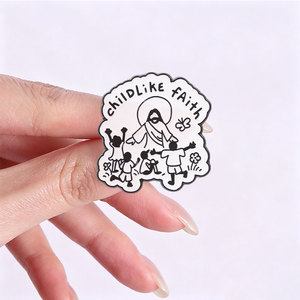 Coffret de broches métalliques Believer Gift : <span class=keywords><strong>Agneau</strong></span> Mignon, Scooter, Grenouille, Foi Enfantine, Bouteille d'Eau, <span class=keywords><strong>Broche</strong></span> Graphique Citations Bibliques pour les Amateurs de la Foi - Product Image 2