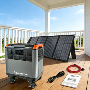 Batterie portable BIGINVERTER 4kw 4kwh, powerbank portable pour le camping en plein air avec panneaux solaires pliables - Product Image 2