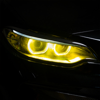 Ensemble de phares au xénon pour BMW F22 F23 F87 M2 2014-2017, feux de jour blancs et jaunes commutables, yeux d'ange