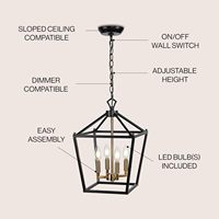 Grande Suspension Classique Traditionnelle Ferme Lumière Salle À Manger Salon Cuisine Foyer Chambre Couloir Antique Or