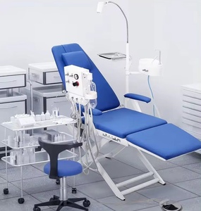 Light <strong>Weight</strong> Foldable <strong>Dental</strong> <strong>Chair</strong> with Hanging Turbine Mobile <strong>Dental</strong> Treatment <strong>Chair</strong> with 550W Portable air Compressor