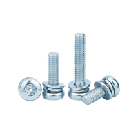 Vis Torx anti-effraction de grade 8.8, tête cylindrique, plaquées zinc-nickel, avec rondelle plate à ressort, M3M4M5M6M8