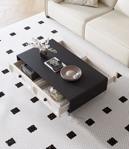 Nuevo Mueble de TV para el Hogar en Estilo Simple, Combinación de Muebles Blancos y Negros, Mueble de TV para Sala de Estar, Juego de Mesa de Centro - Product Image 2
