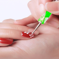 5 pièces/ensemble manucure à Double tête acrylique Uv Gel Nail Art Design conseils pointillage peinture brosse stylo ensemble pour la conception des ongles