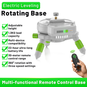 Adaptateur pour niveau laser <span class=keywords><strong>Huepar</strong></span> AT5, base rotative électrique réglable à 360 degrés, réglage de la hauteur, indicateurs lumineux LED - Product Image 1
