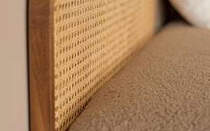 Lit réglable en bois massif artisanal avec tête de lit haute, design moderne, pliable, durable, écologique, meubles de chambre à coucher - Product Image 5