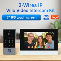 Interphone vidéo pour villa, écran intérieur 7 pouces, système d'interphone réseau Tuya