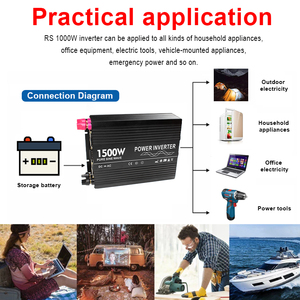 เครื่องแปลงไฟแบบ Pure Sine Wave 1500W DC12V 24V เป็น AC220V สำหรับรถยนต์ รุ่น KS1500P - Product Image 3