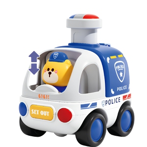 Juego de 4 Coches de Juguete de Empuje y Arranque para Niños Pequeños, Coches de Fricción para Bebés, Coches de Carreras de Animales para Bebés, Set de Vehículos de Juego para Infantes - Product Image 3