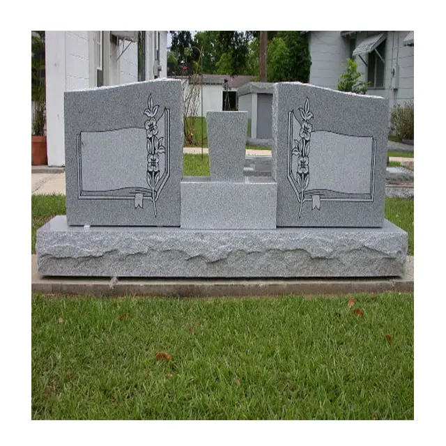 Tombstone-gemas dobles de granito de diferentes colores, moderno, venta directa de fábrica, venta al por mayor