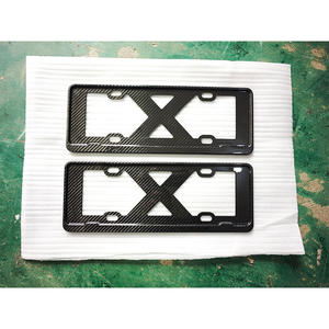 Modification de voiture 2011-2023, plaque d'immatriculation neuve, pare-chocs avant en fibre de carbone pour Cayenne Macan Panamera 718 <span class=keywords><strong>911</strong></span> - Product Image 2