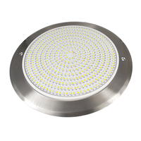 Yaokingled YK-SP615 - Luces LED Blancas para Piscina de 18 W, Cuerpo de ABS, Acabado de Acero Inoxidable, IP68, Resistentes al Agua, 12 V, 441 LED SMD, 120 Lúmenes